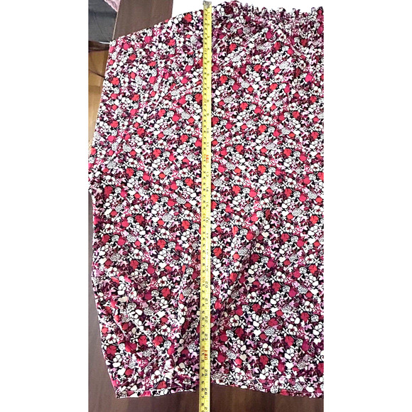 Women Plus 2X Blouse Sanctuary Georgette Red Floral Print Tie Neck Ruffle NWT - Picture 7 of 16